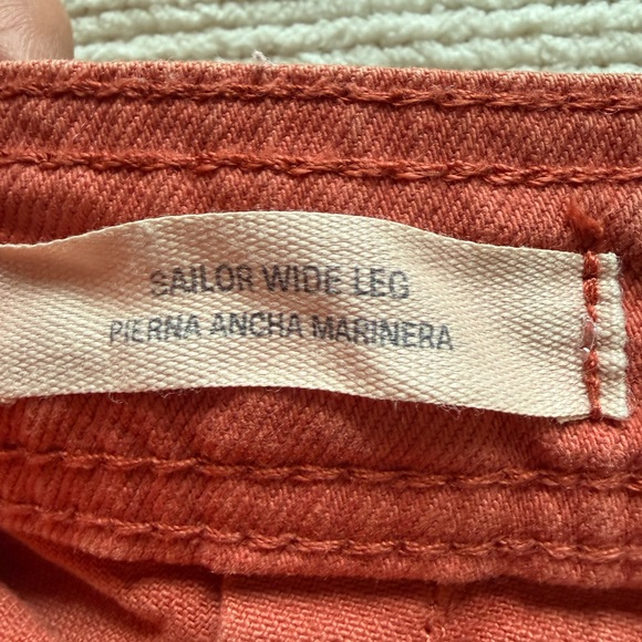 Red Wide leg high waist Pants - Picture 7 of 7